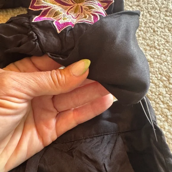 New Free People Harmony Floral Embroidered Two Piece Pantsuit - Picture 7 of 9